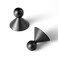 Goo-Ki GooKi Black Cabinet Knobs for Drawer Kitchen Zinc Alloy Hardware 6pack Matte Black Single HoleScrew Pulls Modern Cute Handles
