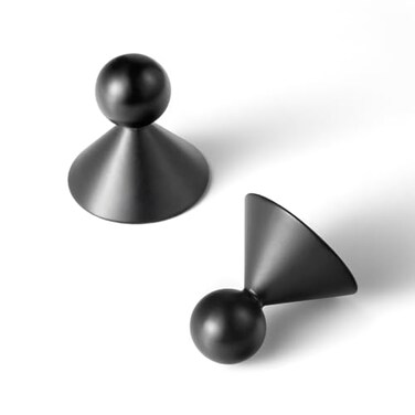 Goo-Ki GooKi Black Cabinet Knobs for Drawer Kitchen Zinc Alloy Hardware 6pack Matte Black Single HoleScrew Pulls Modern Cute Handles