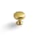 Goo-Ki GooKi Brushed Gold Brass Zinc Alloy Cabinet knob Single Hole Center Affordable Luxury Cabinet Pull Hardware for Bedroom Kitchen 6 Pack