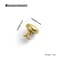Goo-Ki GooKi Brushed Gold Brass Zinc Alloy Cabinet knob Single Hole Center Affordable Luxury Cabinet Pull Hardware for Bedroom Kitchen 6 Pack