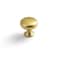 Goo-Ki GooKi Brushed Gold Brass Zinc Alloy Cabinet knob Single Hole Center Affordable Luxury Cabinet Pull Hardware for Bedroom Kitchen 6 Pack