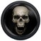 Artinhand 4 Pack Cabinet Knobs Round Matte Black Drawer Pulls Skull Hardware Dresser Knob for Bathroom Kitchen