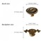 Kelier Brass Cabinet Knobs Vintage Retro Mushroom Drawer Knobs with Backplate Dresser Pull Handles for KitchenCupboardWardrobeCabinet Gold 12 Pieces