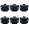 PUROCEAN 6 Packs Metal Push Button Latch Square RV Push Button Catch Black