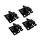 QCAA Oval Turn Cabinet Latch for Cupboard Other Furniture Small Matte Black 4 Pack Made in Taiwan