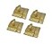 QCAA Oval Turn Cabinet Latch for Cupboard Other Furniture Small Brass Plated Made in Taiwan 4 Pack
