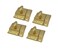 QCAA Oval Turn Cabinet Latch for Cupboard Other Furniture Small Brass Plated Made in Taiwan 4 Pack