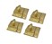 QCAA Oval Turn Cabinet Latch for Cupboard Other Furniture Small Brass Plated Made in Taiwan 4 Pack