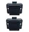 PUROCEAN 2 Sets Metal Push Button Latch Square Push Lock Marine Latch for Boats Yachts Motorhome Caravan RV Campers Cabinet and Cupboard Square Shape Black
