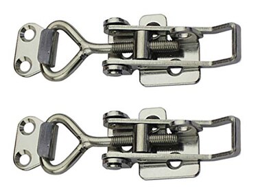 SYINE Adjustable Latch Buckle Cabinet Boxes Lever Handle Toggle Catch Latch LockSilverAdjustable Range97123mm2 Pcs