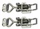 SYINE Adjustable Latch Buckle Cabinet Boxes Lever Handle Toggle Catch Latch LockSilverAdjustable Range97123mm2 Pcs