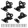 MY MIRONEY 4Pack Black Spring Loaded Butterfly Twist Latch and Keeper Metal Hardware Toggle Clamp Hasp Box Chest Closure with Screws for Flight Case197 x 15