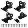 MY MIRONEY 4Pack Black Spring Loaded Butterfly Twist Latch and Keeper Metal Hardware Toggle Clamp Hasp Box Chest Closure with Screws for Flight Case197 x 15