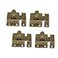 QCAA Traditional Large Oval Turn Cabinet Latch Solid Brass 2 for Cupboard Other Furniture Polished Brass 4 Pack Made in Taiwan