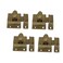 QCAA Traditional Large Oval Turn Cabinet Latch Solid Brass 2 for Cupboard Other Furniture Polished Brass 4 Pack Made in Taiwan