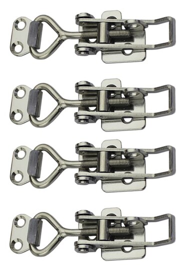 SYINE 4 Pack Adjustable Buckle Cabinet Boxes Lever Handle Toggle Catch Latch Lock 1S4Range7595mm