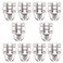 QLXHBOT 10Pack Metal Duckbilled Box Hasp Lock Toggle Latch Catch for Wooden Case Boxes Toolbox Silver