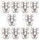 QLXHBOT 10Pack Metal Duckbilled Box Hasp Lock Toggle Latch Catch for Wooden Case Boxes Toolbox Silver