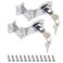 KIBBEH 2 Pack Door Lock Hasp Latchs Collapsible Solid 304 Stainless Steel File Cabinet Lock Desk Drawer Lock for 90 Degree and 180 Degree Drawers Dabinets Doors Flip Barn Door Individual Key