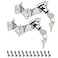 KIBBEH 2 Pack Door Lock Hasp Latchs Collapsible Solid 304 Stainless Steel File Cabinet Lock Desk Drawer Lock for 90 Degree and 180 Degree Drawers Dabinets Doors Flip Barn Door Universal Key