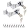 KIBBEH 2 Pack Door Lock Hasp Latchs Collapsible Solid 304 Stainless Steel File Cabinet Lock Desk Drawer Lock for 90 Degree and 180 Degree Drawers Dabinets Doors Flip Barn Door Universal Key