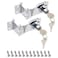 KIBBEH 2 Pack Door Lock Hasp Latchs Collapsible Solid 304 Stainless Steel File Cabinet Lock Desk Drawer Lock for 90 Degree and 180 Degree Drawers Dabinets Doors Flip Barn Door Universal Key