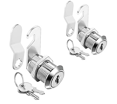 Sartatue Cabinet Cam Locks Keyed Alike 1 Fits on 34 Max Door Thickness Secure File Drawer Mailbox RV Storage Replacement Set Zinc Alloy 1 Inch 2Pcs