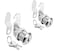 Sartatue Cabinet Cam Locks Keyed Alike 1 Fits on 34 Max Door Thickness Secure File Drawer Mailbox RV Storage Replacement Set Zinc Alloy 1 Inch 2Pcs