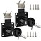 Junrbx Cabinet Drawer LockMailbox Lock Model CT13822for Fixing Important Documents and Drawers Opening Diameter 075inch19MM Suitable for Door Panels with A Thickness of 17 mm22 mm 2 PCS Black