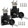 Junrbx Cabinet Drawer LockMailbox Lock Model CT13822for Fixing Important Documents and Drawers Opening Diameter 075inch19MM Suitable for Door Panels with A Thickness of 17 mm22 mm 2 PCS Black