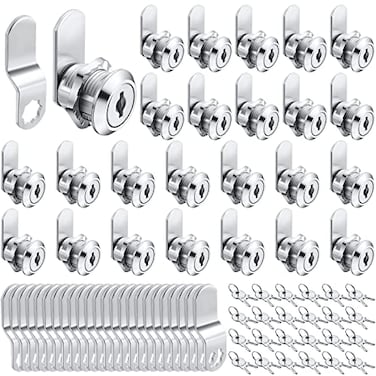 Kenning 24 Sets 58 Fits on 04 Max Cabinet Locks with Keys for Secure Drawer Mailbox Rv Storage Box Replacement Lock Zinc Alloy
