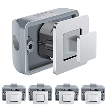WELLUCK 58 Inch Thumb Operated Offset Cam Lock Set Keyless 5PC Compartment Lock for RV