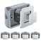 WELLUCK 58 Inch Thumb Operated Offset Cam Lock Set Keyless 5PC Compartment Lock for RV