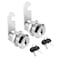 Kitmose Cabinet Cam Lock Set 2 Pack Keyed Alike 1 25mm Cylinder Cam Locks Secure File Drawer Dresser RV Cylinder Replacement Lock Hardware ChromeFinish Zinc Alloy