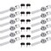 GRRONZEE 12Pack Display Case Lock Showcase Lock for Sliding Glass Door with 24 Keys Keyed Alike