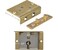 UNIQANTIQ HARDWARE SUPPLY Small Brass Half Mortise Chest or Box Lock with Two Skeleton Keys HL1SB2K