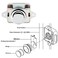 OCGIG 5 PCS Push Button Latch Cabinet Door Catch Keyless Cupboard Locks for RV Yachts Motorhome Camper Caravan Electroplated Silver5PCS