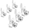Sartatue Cabinet Cam Locks Keyed Alike 58 Fits on 38 Max Door Thickness Secure File Drawer Mailbox RV Storage Replacement Set Zinc Alloy 58 Inch 6Pcs