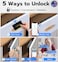 eLinkSmart Smart Cabinet Lock Hidden No Drill Adhesive Magnetic Baby Proofing Child Proof Drawer Locks Keyless RFID Bluetooth Cabinet Locks for Adults File Kitchen Cupboard Closet Liquor Black