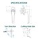 PUROCEAN 2 Sets Level Handle Cam LockLType Locking Door HandleCabinet Handle Lock Chrome PX058 Left