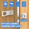 MeBantoo Household Cabinet Password Hasp Locks Cabinet Locks with Combination Door Security Slide Latch for Small Barn Doors Bathroom Outdoor Garden 2 Pack White
