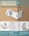 MeBantoo 90 Degree Cabinet Combination Door Lock Latch Zinc Alloy Password Rotary Hasp Lock Keyless Folding Latches for Office File Cabinet Drawers Cupboard Small Doors Locker 2 White