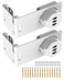MeBantoo 90 Degree Cabinet Combination Door Lock Latch Zinc Alloy Password Rotary Hasp Lock Keyless Folding Latches for Office File Cabinet Drawers Cupboard Small Doors Locker 2 White