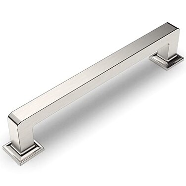 Amerdeco 6 Pack Brushed Satin Nickel Cabinet Pulls 5 Inch128MM Hole Centers Kitchen Cabinet Handles Cabinet Hardware Kitchen Handles for Cabinets Cupboard Handles Drawer Pulls ZH0019