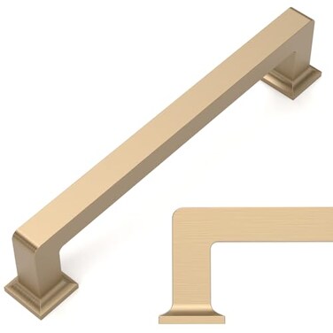 Amerdeco 10 Pack Champagne Bronze Cabinet Pulls 5 Inch128MM Hole Centers Kitchen Cabinet Handles Cabinet Hardware Kitchen Handles for Cabinets Cupboard Handles Drawer Pulls ZH0019