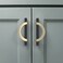 Amerdeco 6 Pack Black Brushed Gold Cabinet Pulls 375 Inch96MM Hole Centers Kitchen Cabinet Handles Hardware Kitchen Handles for Cabinets Cupboard Handles Drawer Pulls