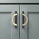 Amerdeco 6 Pack Black Brushed Gold Cabinet Pulls 375 Inch96MM Hole Centers Kitchen Cabinet Handles Hardware Kitchen Handles for Cabinets Cupboard Handles Drawer Pulls