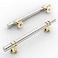 Amerdeco 10 Pack Brushed Satin Nickel and Gold Cabinet Pulls 5 Inch128MM Hole Centers Kitchen Cabinet Handles Cabinets Hardware Drawer Pulls ZH0058