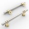 Amerdeco 10 Pack Brushed Satin Nickel and Gold Cabinet Pulls 5 Inch128MM Hole Centers Kitchen Cabinet Handles Cabinets Hardware Drawer Pulls ZH0058