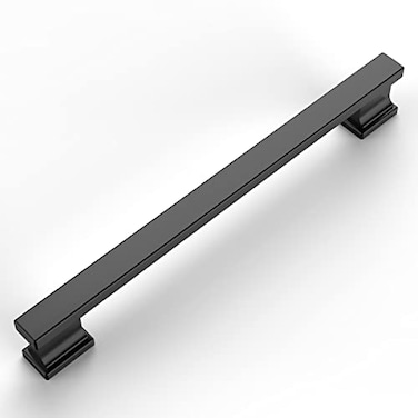 Amerdeco 6 Pack Matte Black Cabinet Pulls 7 Inch Hole Centers Kitchen Cabinet Handles Cabinet Hardware Kitchen Handles for Cabinets Cupboard Handles Drawer Pulls ZH00013